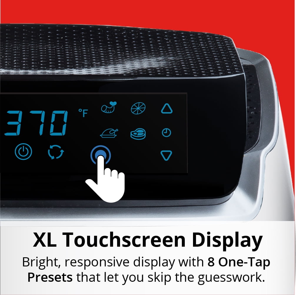 Aria Air Fryers 10Qt Air Fryer Oven with Dehydration, Presets, Accessories, and Cookbook - White