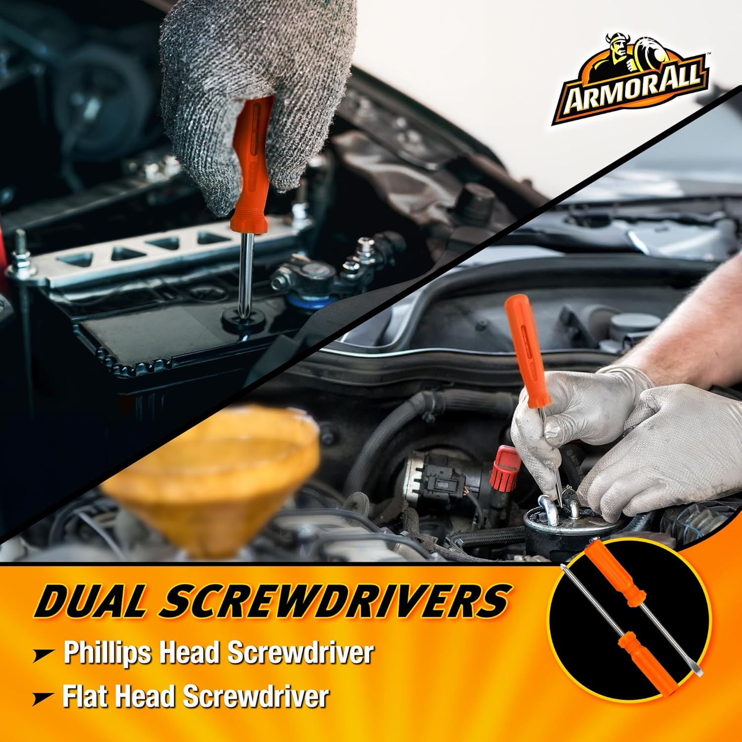 Armor All 30pc Roadside Emergency Kit - Gloves, Tools, Flashlight, Car Fuses, Tape, Socket Heads, 12G Jumper Cables & Carrying Case - Roadside Emergency Kit, Travel Essential