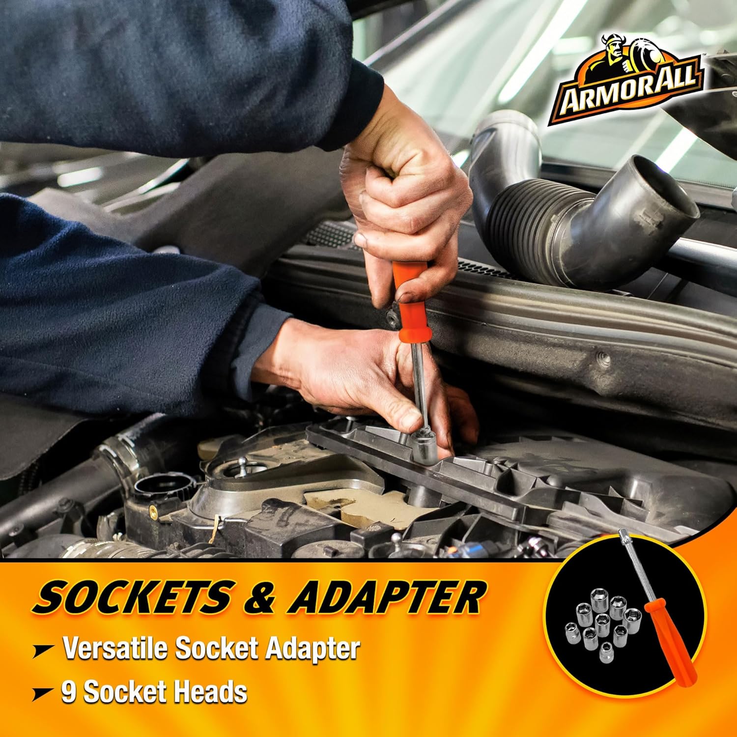 Armor All 30pc Roadside Emergency Kit - Gloves, Tools, Flashlight, Car Fuses, Tape, Socket Heads, 12G Jumper Cables & Carrying Case - Roadside Emergency Kit, Travel Essential