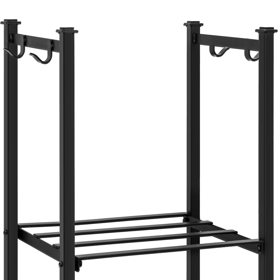 Amagabeli Fireplace Log Rack with 4 Tools Indoor Outdoor Firewood Holders