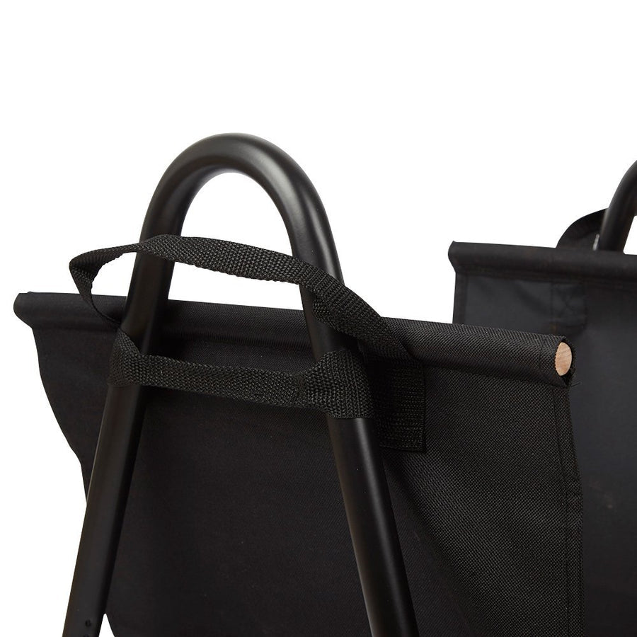 Amagabeli Fireplace Log Holder with Canvas Tote Carrier Indoor Fire Wood Rack