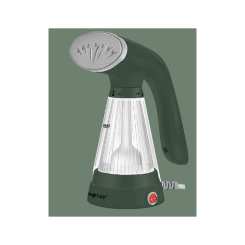 True & Tidy, Steam Hand Held Steamer with Stainless Steel Nozzle, Includes Fabric Brush and Water Cup, Teal