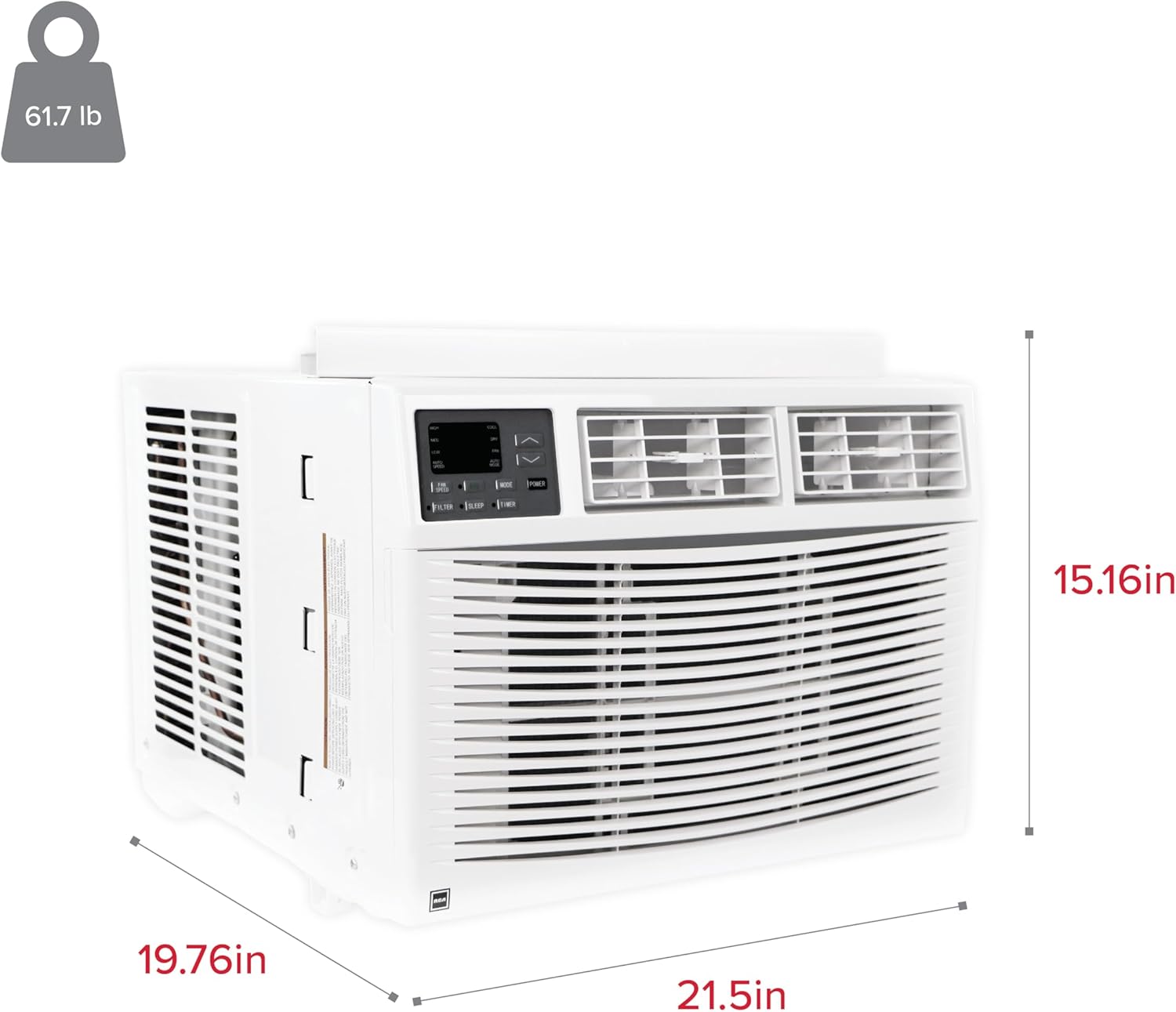 Window Mounted Dehumidifier, 115V, Air Conditioner for Rooms up to 400 Sq. Ft. with Remote Control, 10,000 BTU White