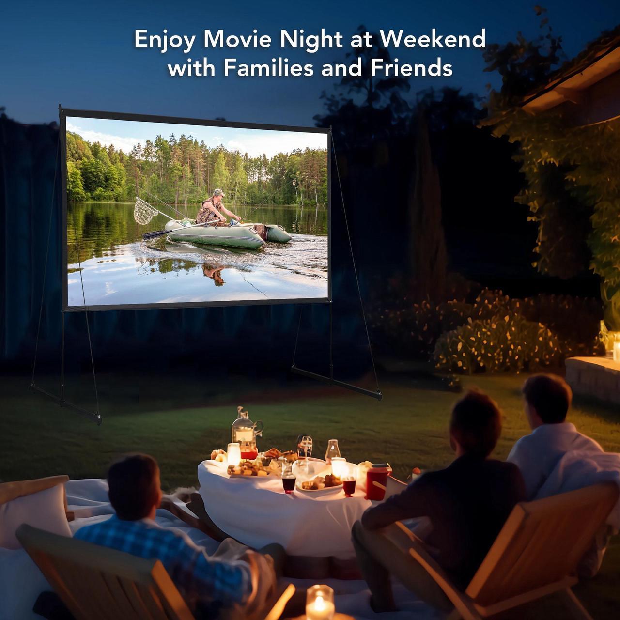 Yescom 100" 16:9 Portable HD Projector Screen – Foldable for Home Theater & Outdoor Movies