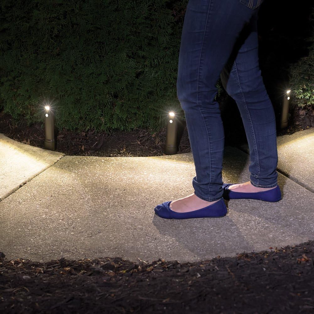 Mr Beams 2-Pack Pathway 30-Lumen Brown Battery-operated LED Outdoor Path Light with Motion Sensor (5000 K)