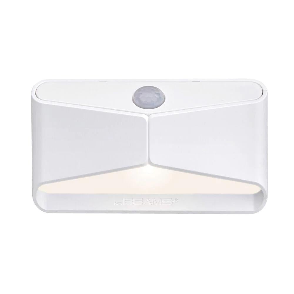 Mr Beams Indoor Battery Powered Motion Activated LED Night Light, 1-Pack White