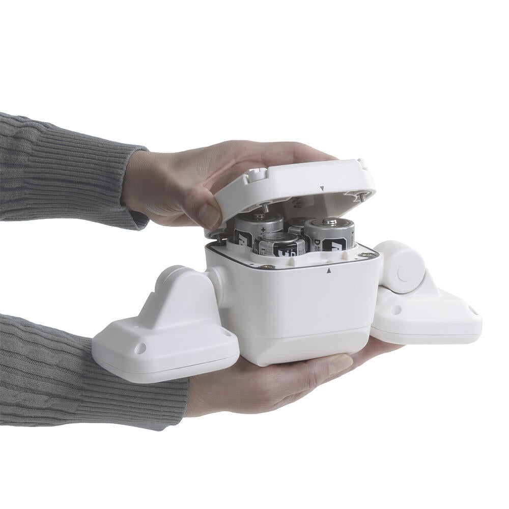 Mr Beams White Dual Head LED Battery Powered Motion Sensor Outdoor Security Light