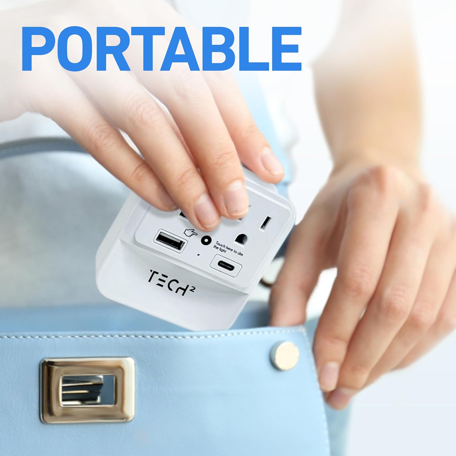 Multi Plug Wall Outlet Surge Protector with USB-C, USB-A, Night Light & 2 Outlets