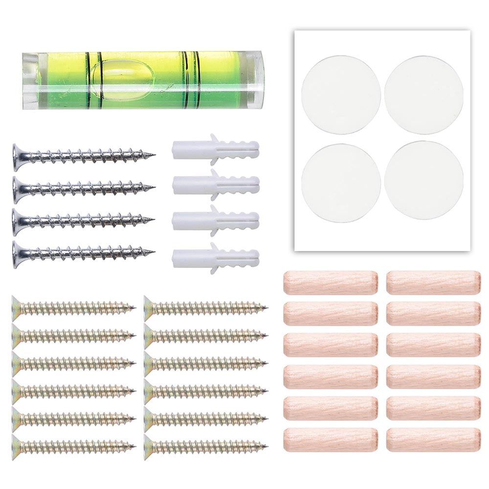 Yescom 3 Tiers Zig Zag Floating Wall Mount Corner Shelf Wooden Display Shelves Storage Organizer with Gradienter White