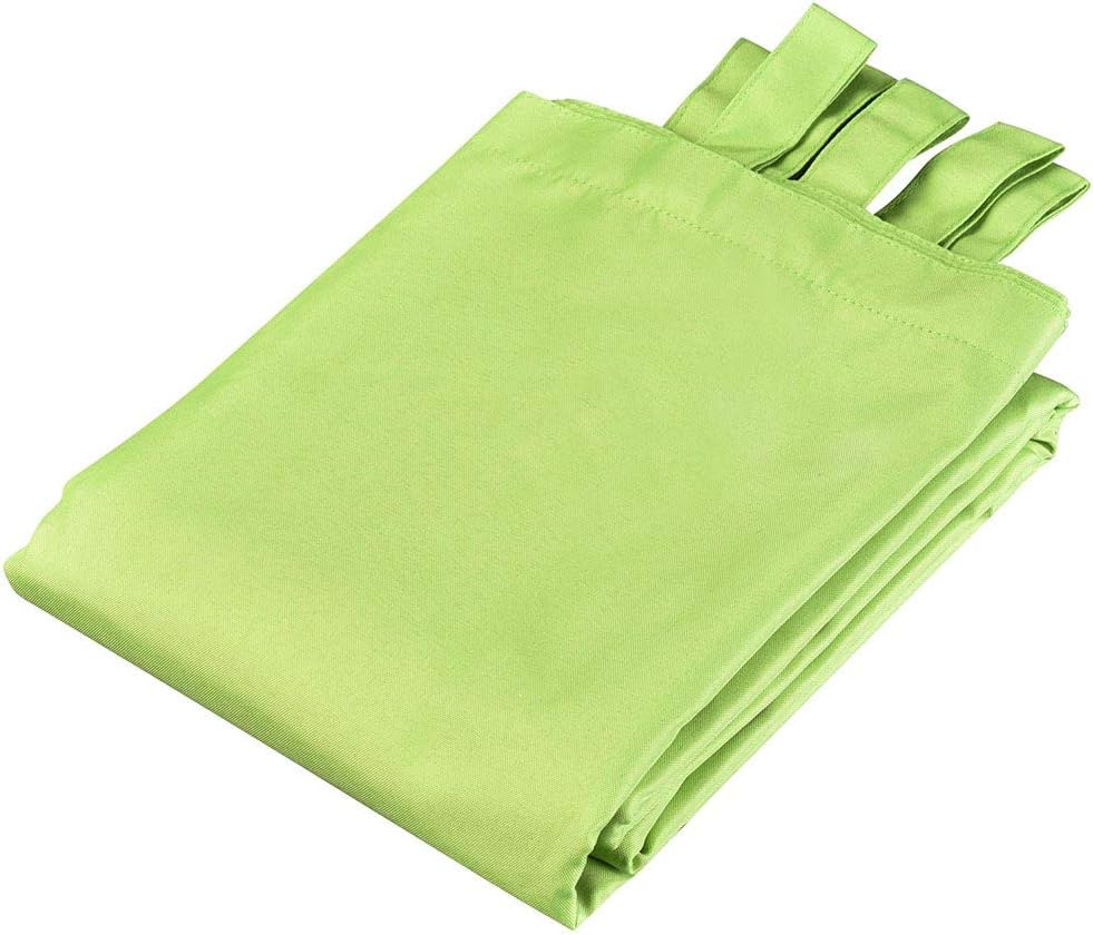Yescom 54"x120" Outdoor Detachable Sticky Curtain Panel Tab Top Drape Privacy, Green Glow, 54"W x 120"L (Pack of 1)