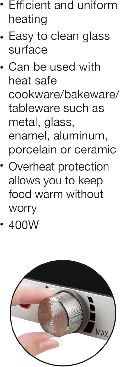 Salton Hotray XL Tempered Glass Warming Tray