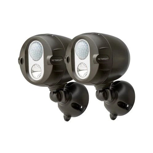 Mr Beams MBN352 Networked LED Wireless Motion Sensing Spotlight System with NetBright Technology, 2-Pack, Brown