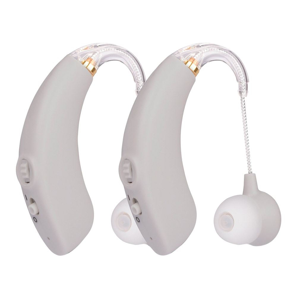 RCA 2-PK OTC Rechargeable Digital Behind-the-Ear Hearing Aids, Grey