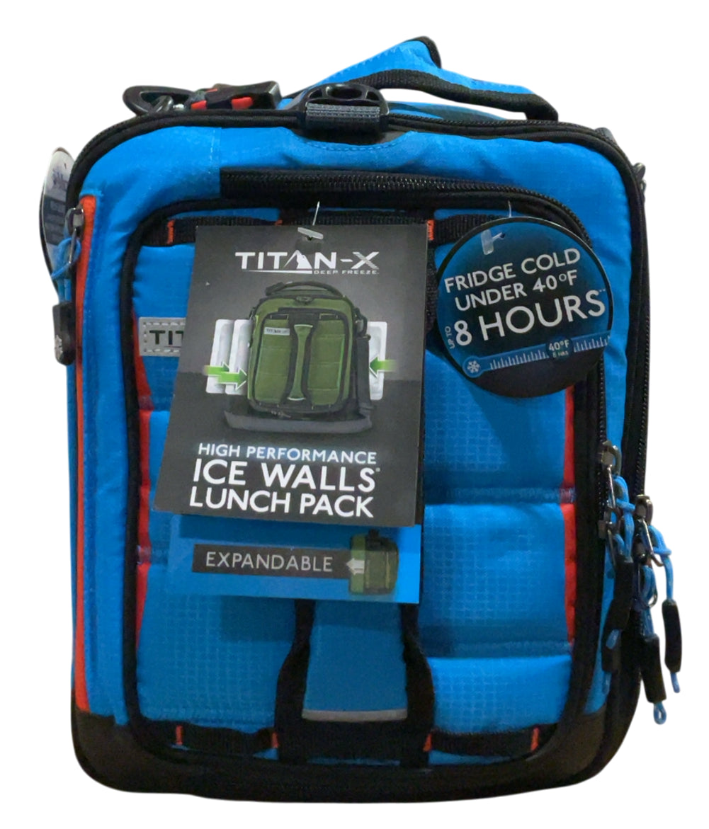 Titan High Performance Fridge Cold Expandable Insulated Lunch Pack - Blue