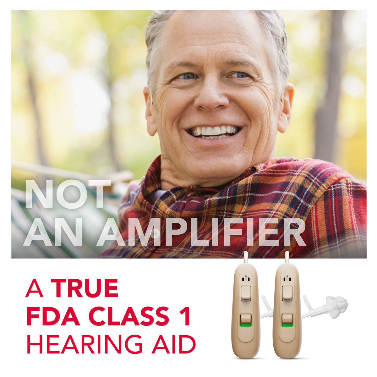 RCA 2-PK OTC Behind-the-Ear Hearing Aid with Rechargeable Stand