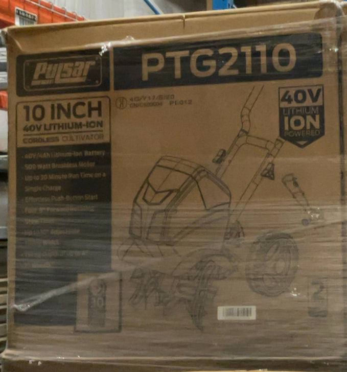 Pulsar 40V Brushless 10 in. Cultivator with 4.0 Ah Battery and Charger