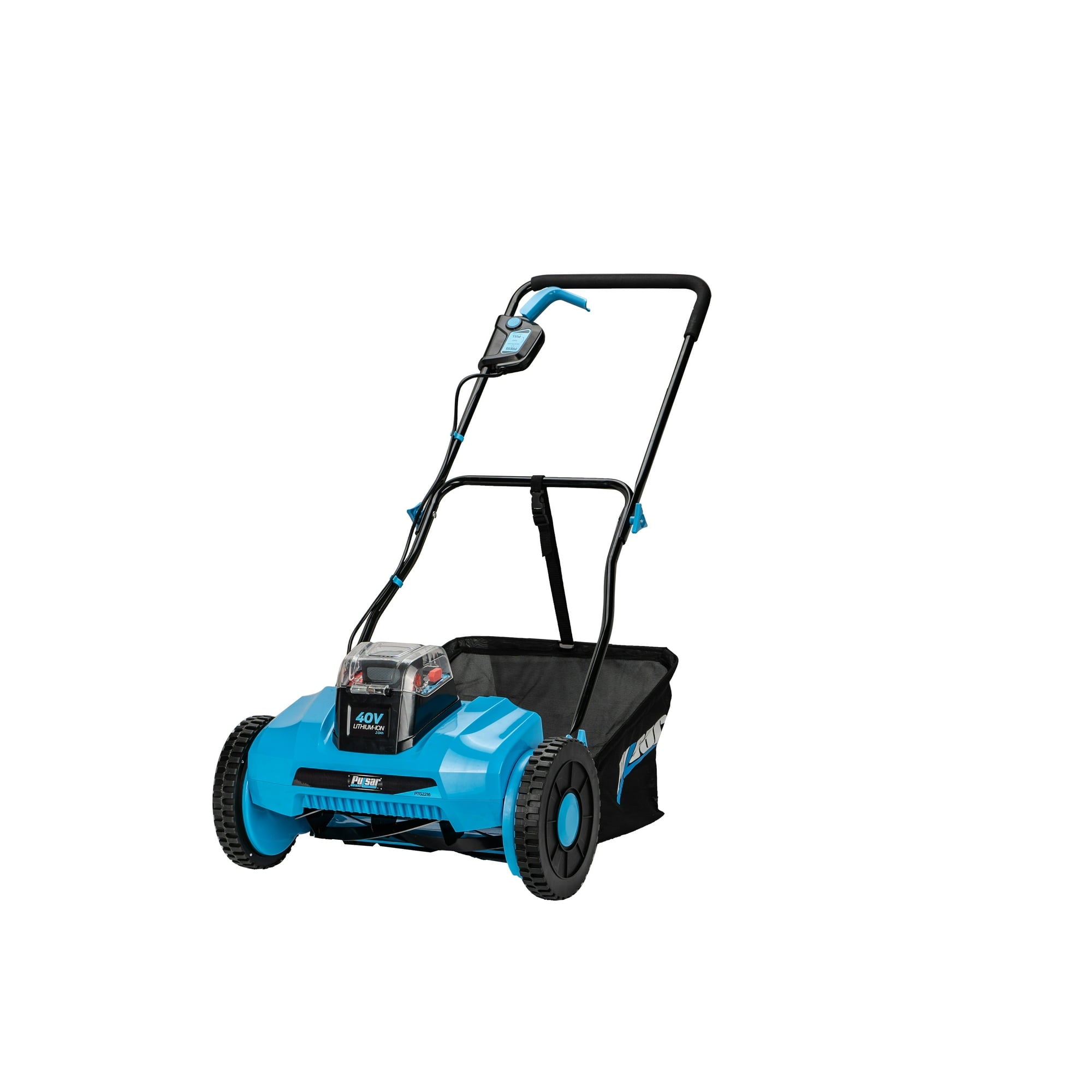 Pulsar 40v Cordless Reel Mower with 2.0Ah Battery and Grass Catcher | 16 Inch