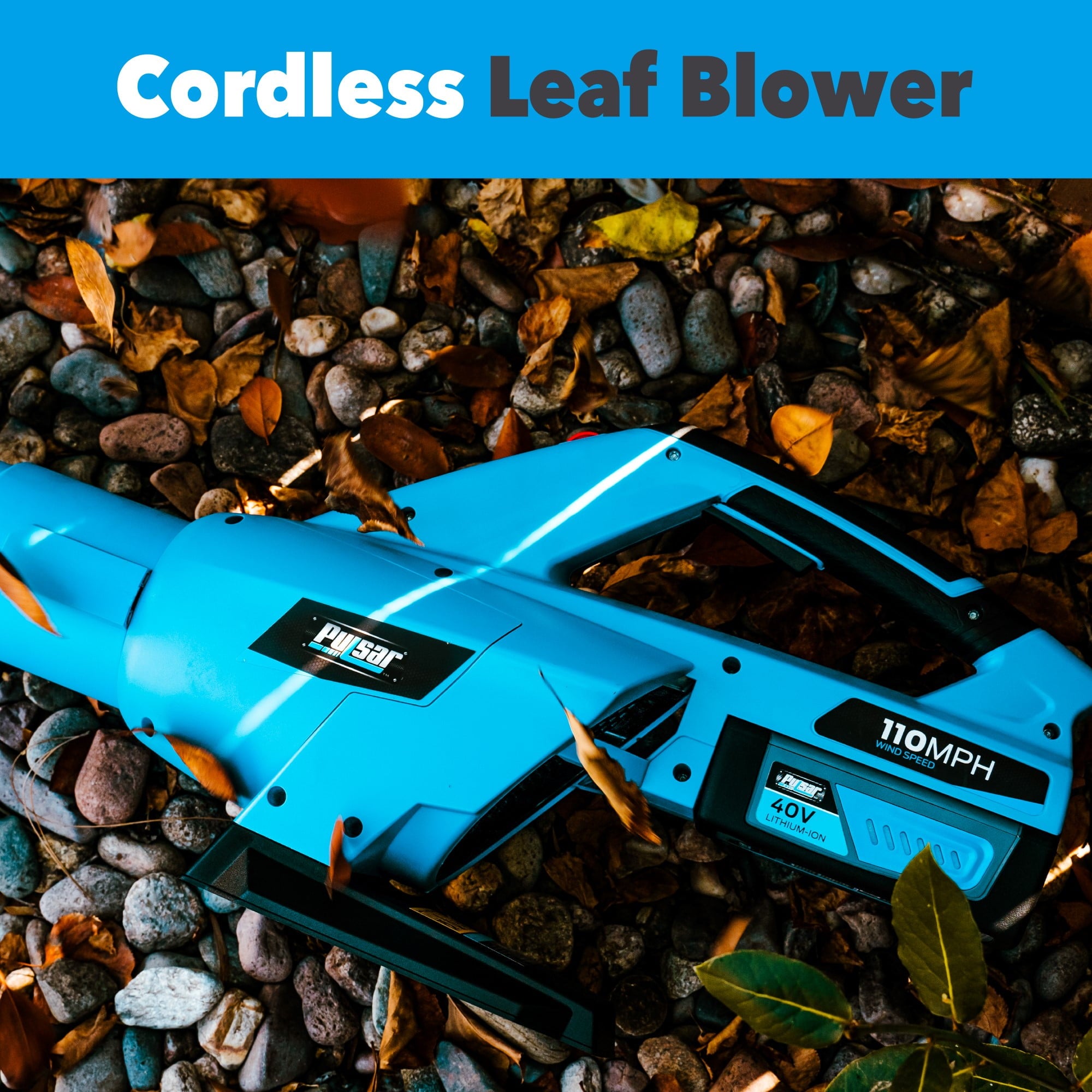Pulsar 40v Lithium-Ion Cordless Leaf Blower with 2.0Ah Battery and Charger