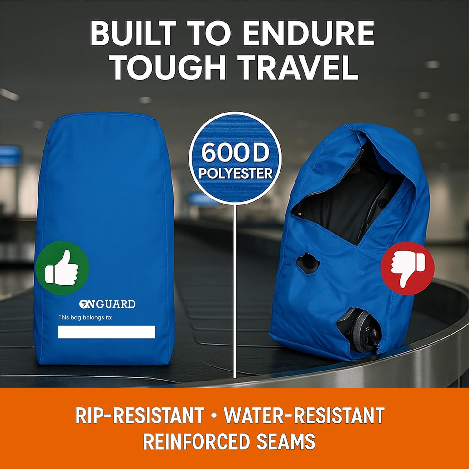 ONGUARD Waterproof Single and Double Stroller Bag for Airplane - Travel Stroller Cover for Air Travel and Storage - Gate Check Bag Backpack- Baby Airplane Essentials