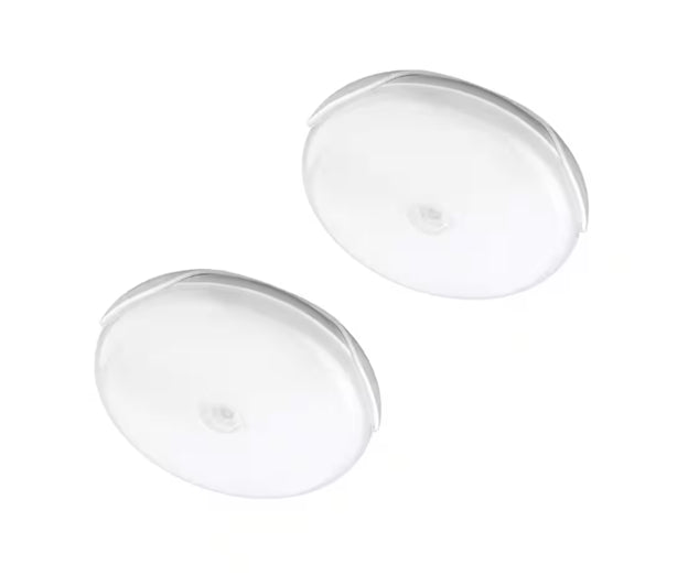 Indoor Battery Powered Motion Activated 30 Lumen LED Puck Light, White (2-Pack)