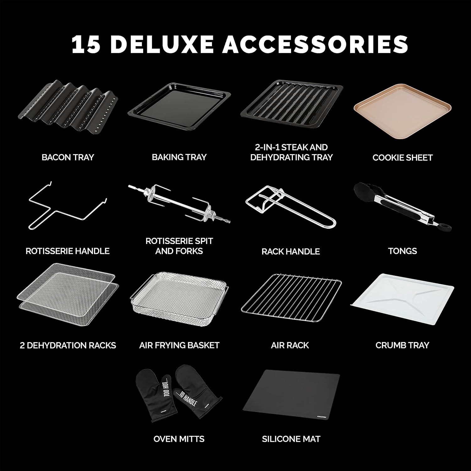 Kalorik MAXX Complete Digital 26 Quart Air Fryer Oven, Stainless Steel