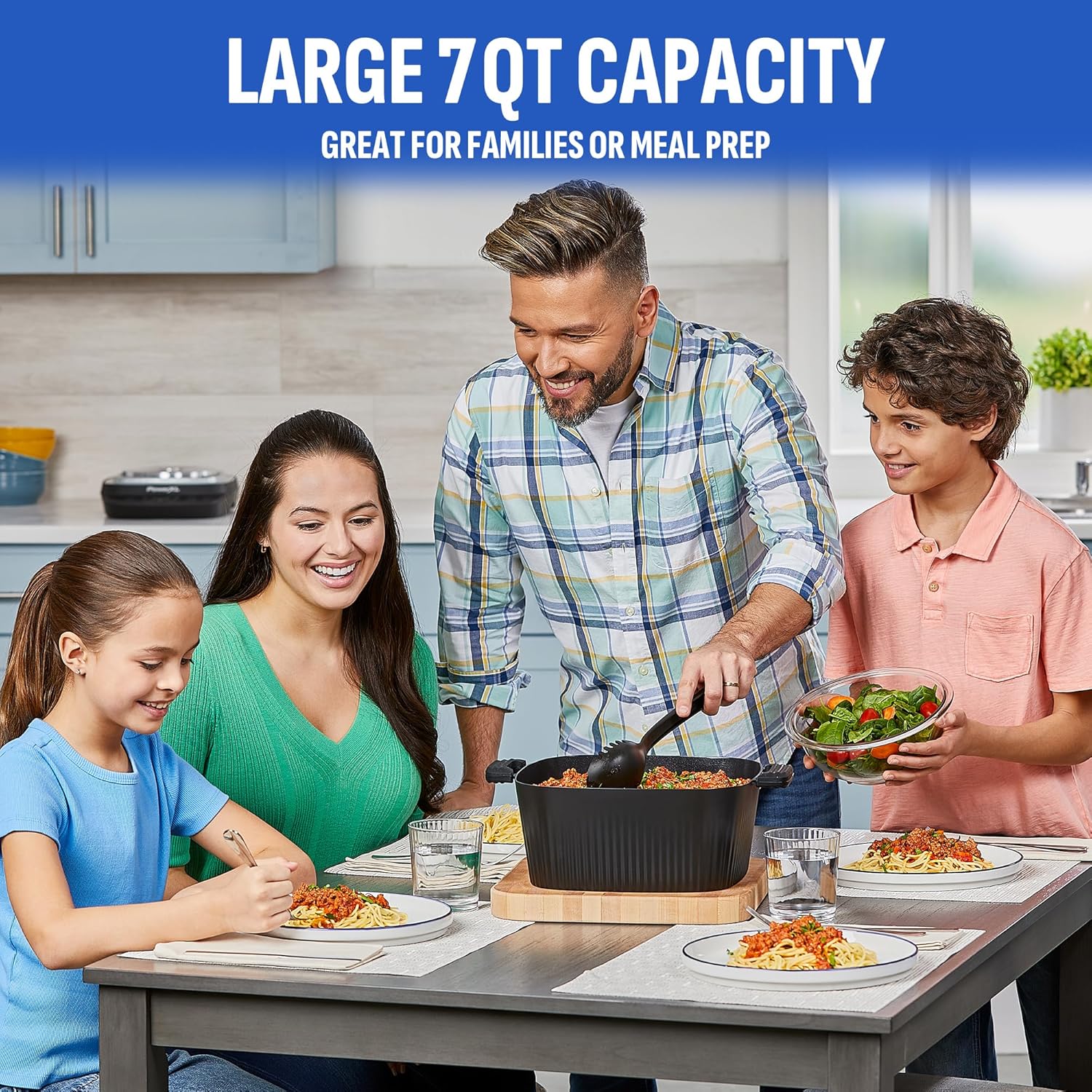 STIRMAX DELUXE 7.5 Quart Digital Multi-Cooker with Automatic Paddle to Stir and Shred, 9 in 1 programmable presets to Saut, Sear, and Brown Food Before Simmering Accessories, Skillet, & Cookbook