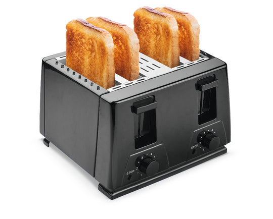 Lumme 4-Slice Toaster with Extra Wide Slots, Precise Browning Control & Reheat/Cancel Functions