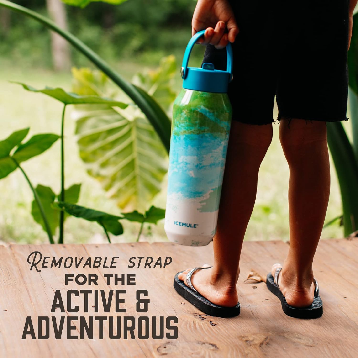 ICEMULE 32oz Sports Bottle, Vacuum Insulated, Pro Grade Stainless Steel, Blaze Orange, 2 Pack