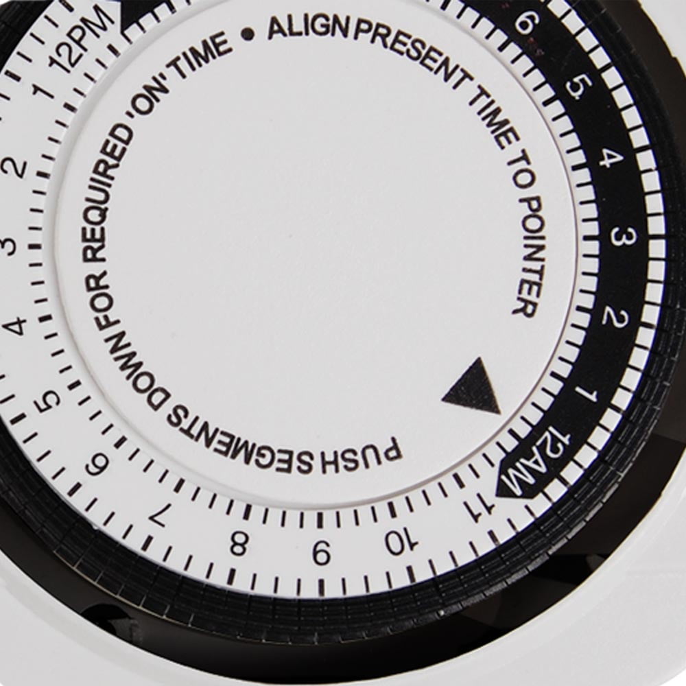 Yescom 24-hour 1875W 15A Grounded Mechanical Timer Outlet - Great for Christmas & Halloween Décor, 2 Pack