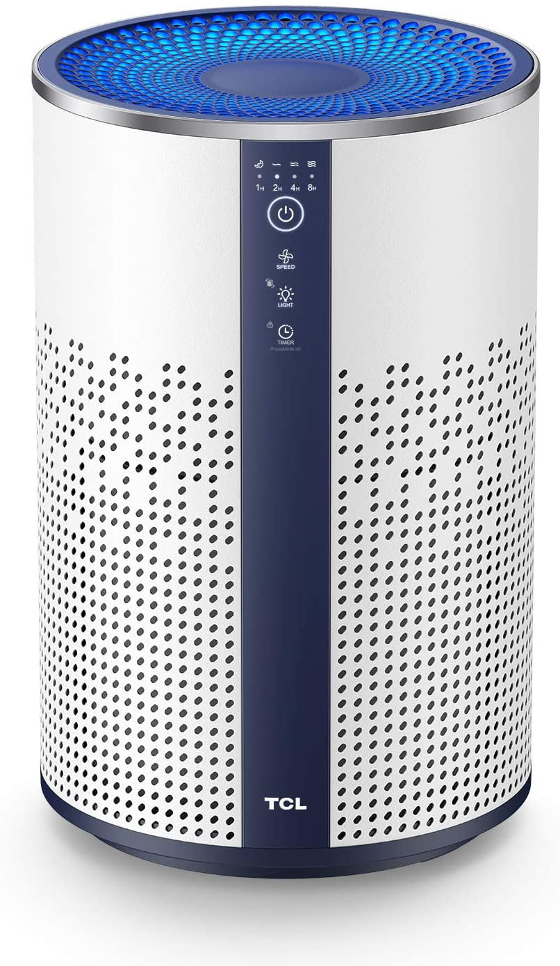 TCL Breeva A1 Air Purifier for Home, Bedroom, Smart Wi-Fi Alexa Control, True H13 HEPA Air Filter Remove 99.97% Smoke, Odor, Pet Dander, Dust, Pollen, Air Cleaner, with Night Light (A1W15W)
