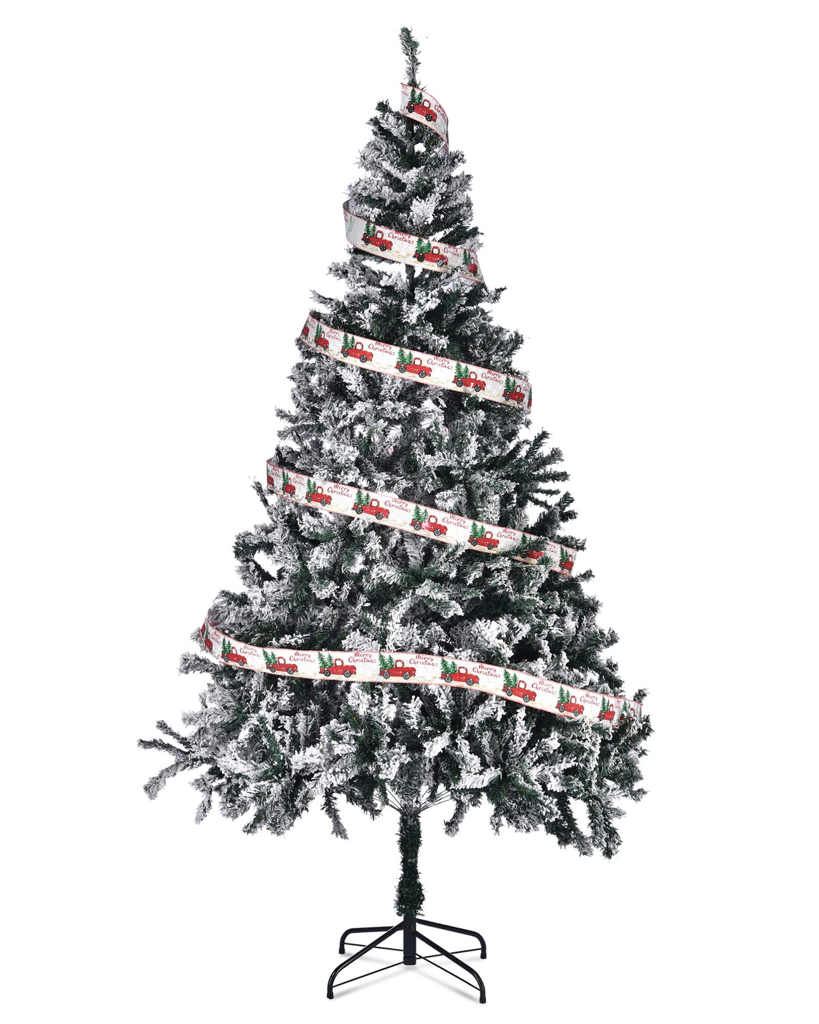 Yescom 7.5 feet White Flocked Christmas Tree