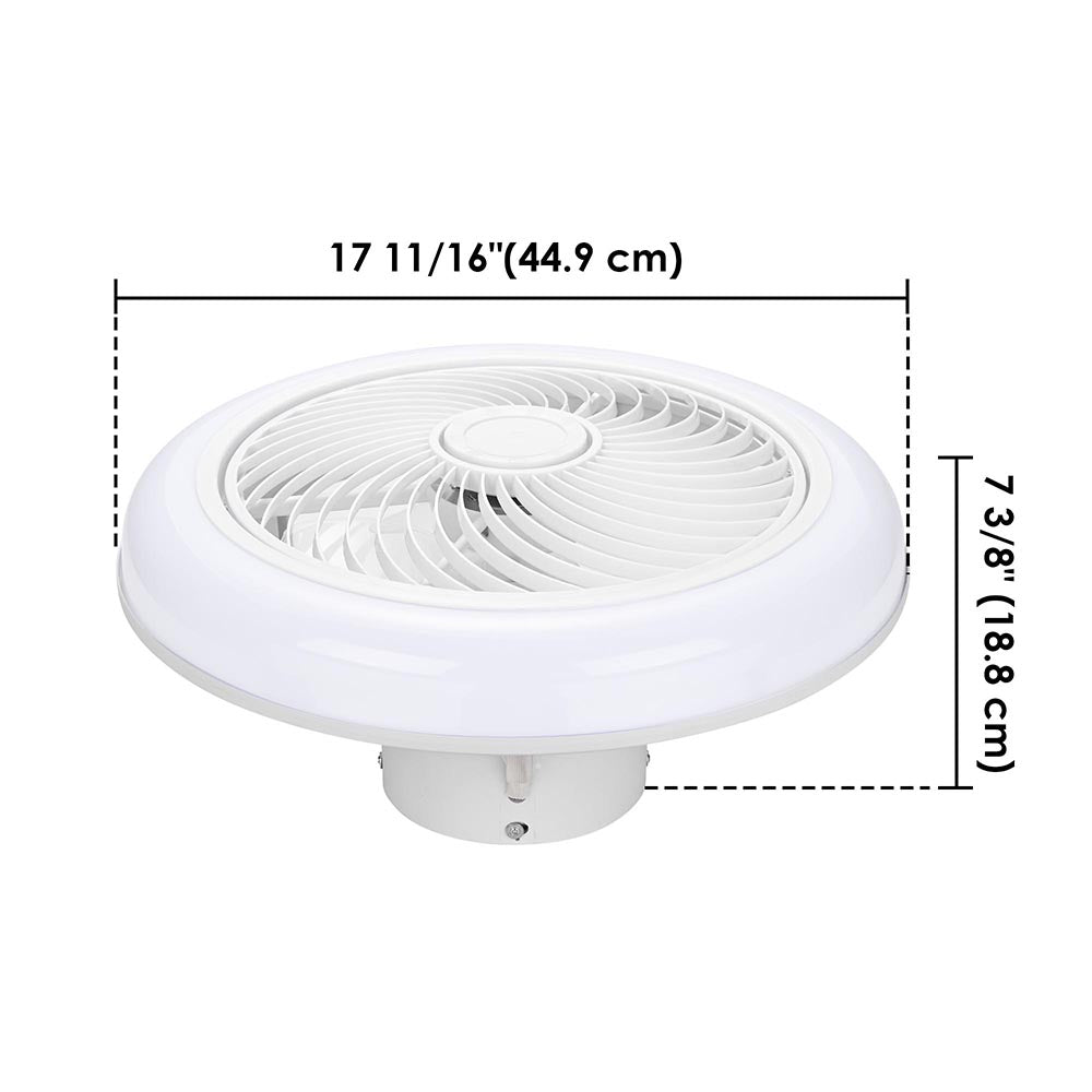 Yescom 18" Enclosed Ceiling Fan with Light Remote APP Control