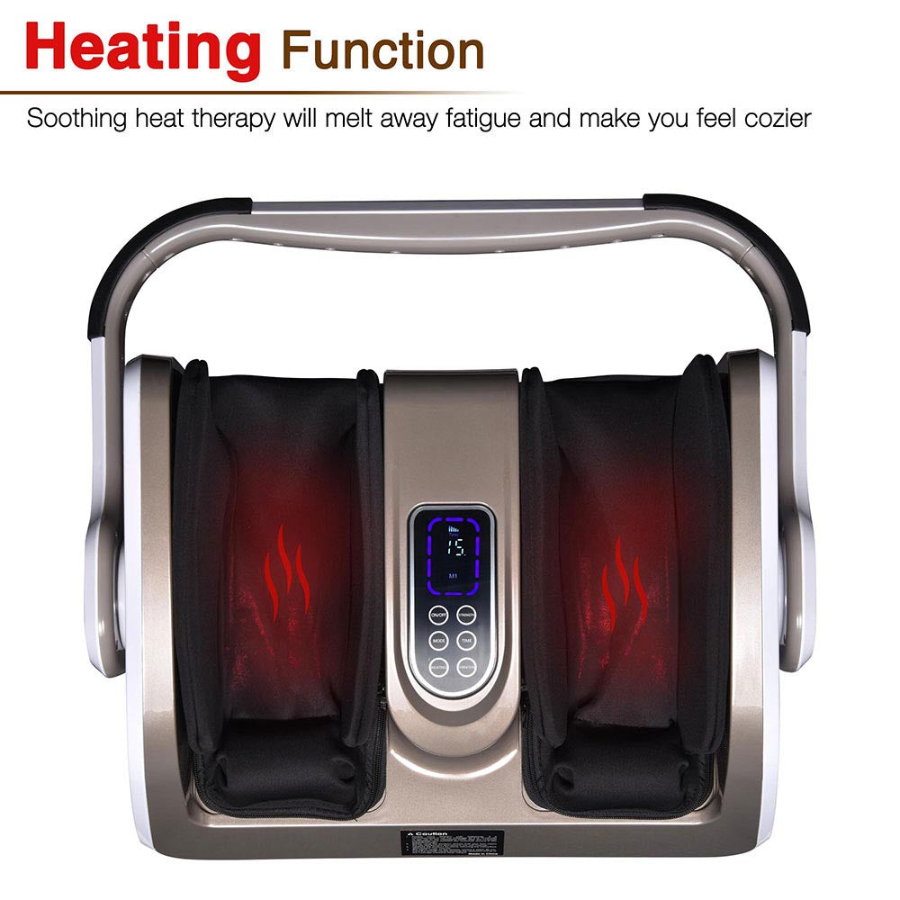 Yescom Foot Massager with Handle Heat Air Compression Shiatsu Health Care Essentials