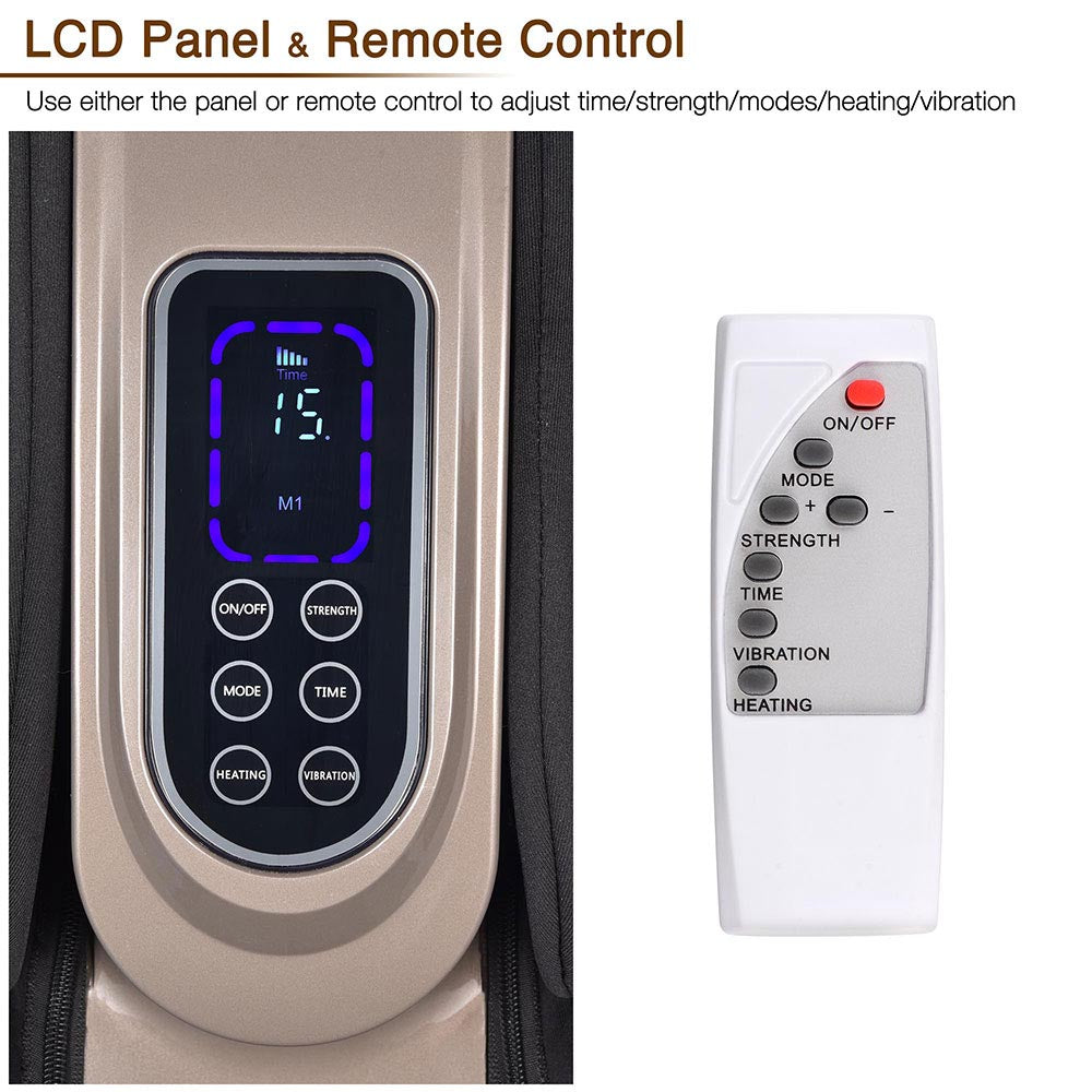 Yescom Foot Massager with Handle Heat Air Compression Shiatsu Health Care Essentials