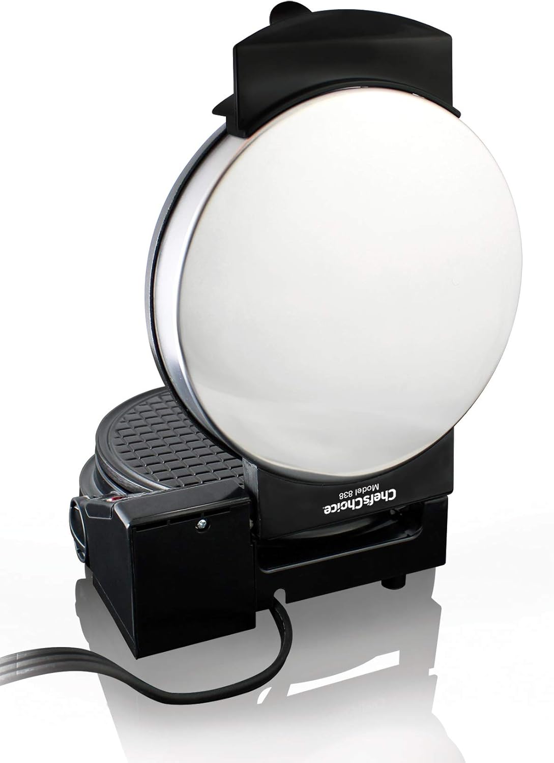 Chef'sChoice Ice Cream Cone Maker WaffleCone Express With Nonstick Heating Plates Instant Heat Recovery Creates Delicious Homemade Sugar and Waffle Cones Easy to Clean, 1050-Watts, Silver