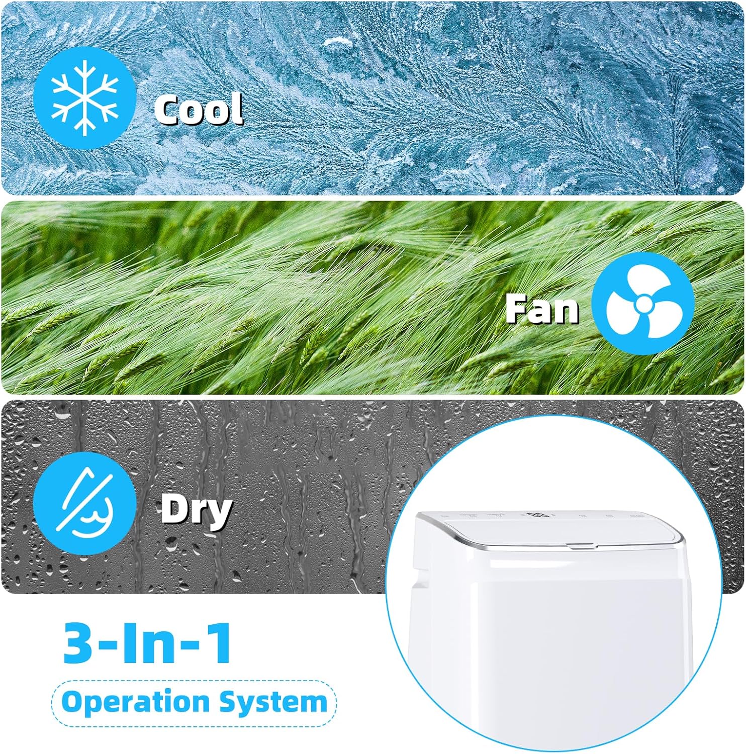 10,800 BTU Portable Air Conditioner, Portable AC Unit with Built-in Dehumidifier and Cooling Fan for Room up to 400 sq.ft., 24 Hour Timer, Remote Control & Window Mount Kit, White