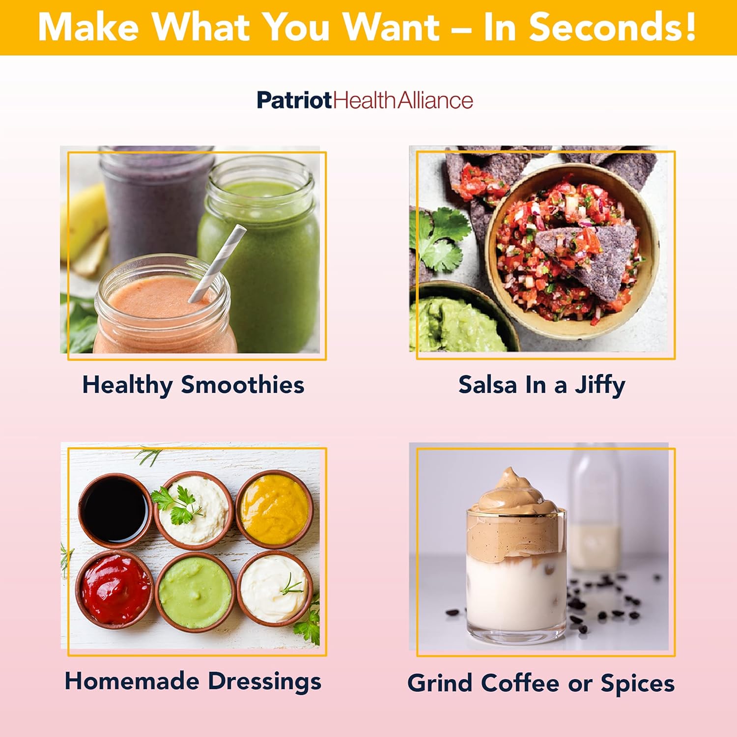 Patriot Power Blender, Portable, Cord-Free USB Rechargeable Mini Blender, Make Smoothies, Protein Shakes, Slushies for Kids & Margaritas On-The-Go, Gym, Camping, 2 Pack