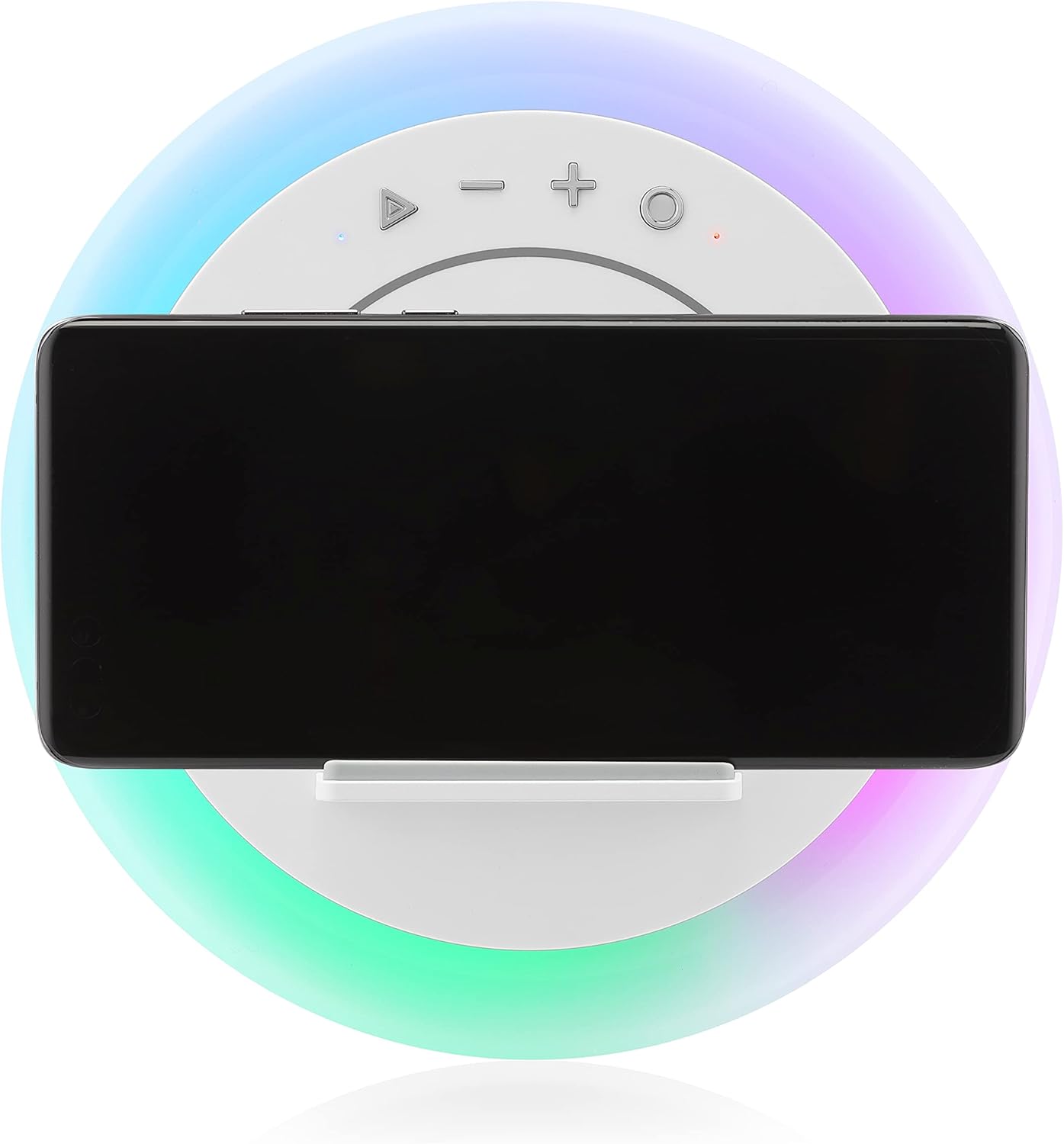 Rumi Lighting 4-in-1 Color Changing Night Lights with Wireless Charger and Bluetooth Speaker for Sleeping Adults, Best Birthday Gift for Women, Men, Dad, Mom, Teenage, Ideal Bedside Table Lighting, 2 Pack