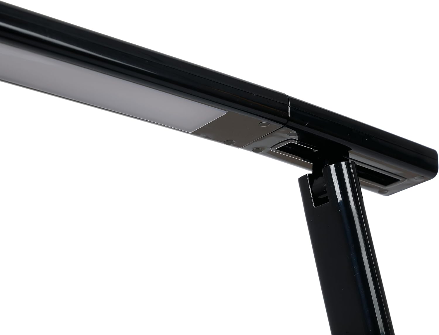 Folding Mini Desk Lamp - Dimmable Touch Control 8W LED Portable Light - Foldable 17.67" H Table Top Lamps for Office Home & Travel, Black, 2 Pack