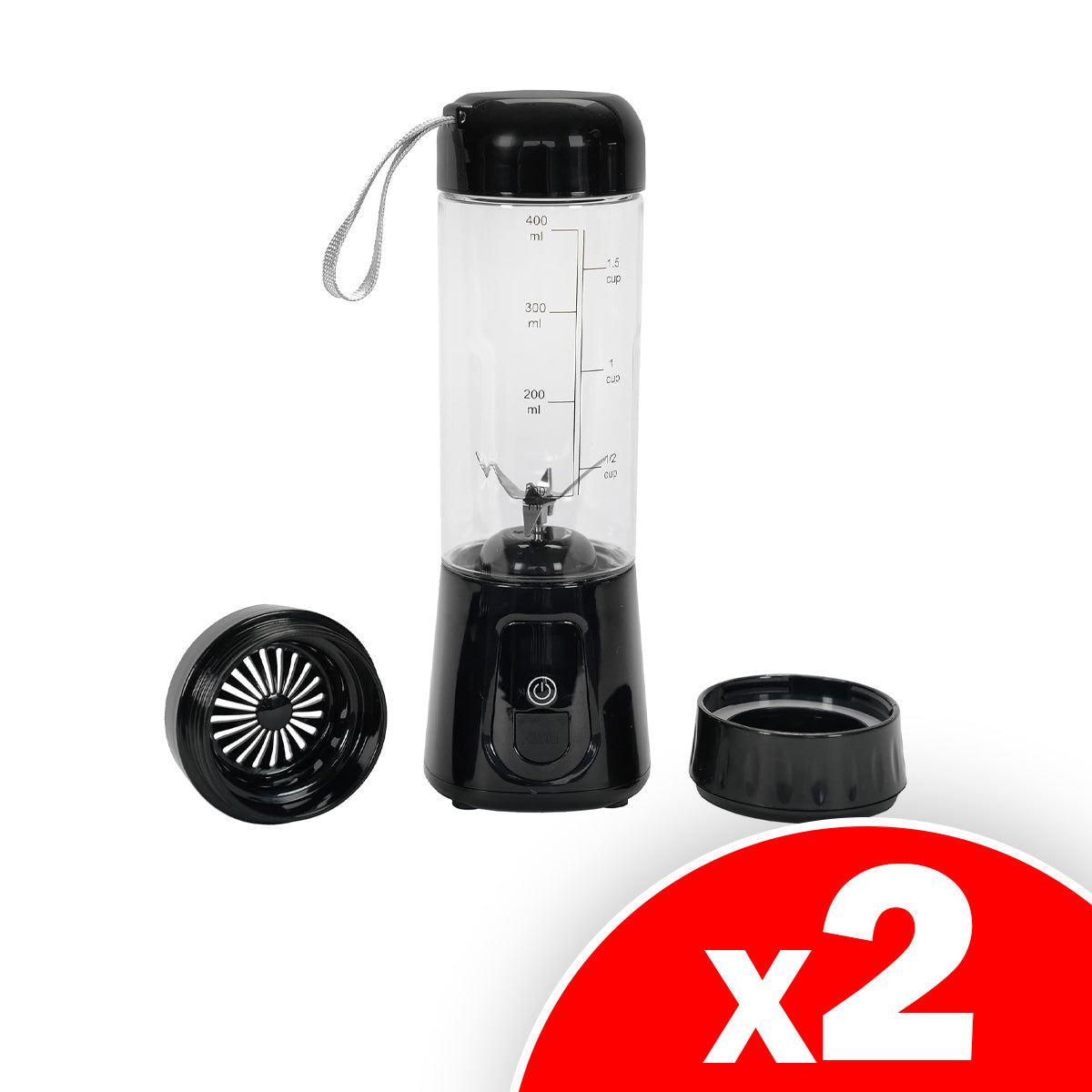 Patriot Power Blender, Portable, Cord-Free USB Rechargeable Mini Blender, Make Smoothies, Protein Shakes, Slushies for Kids & Margaritas On-The-Go, Gym, Camping, 2 Pack