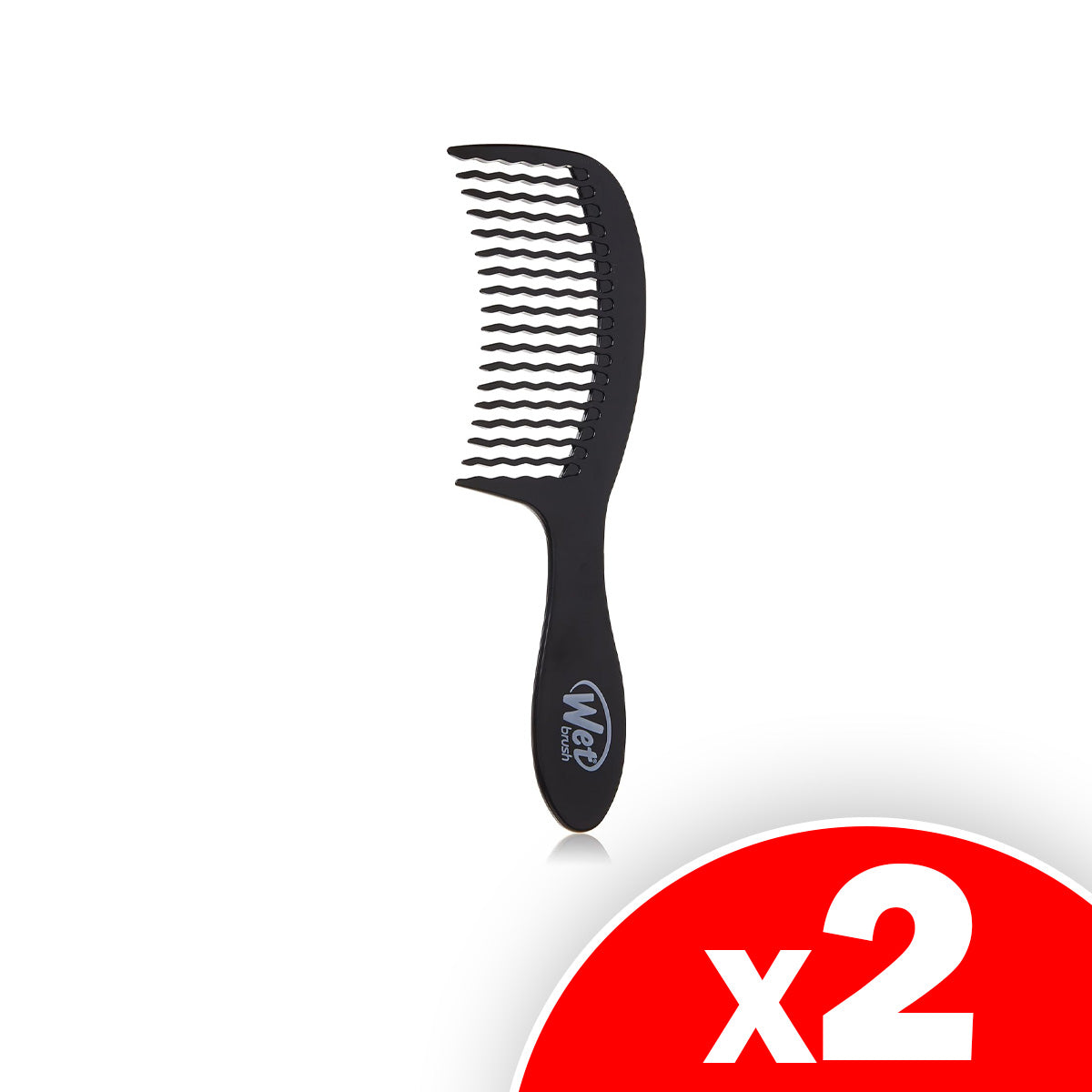 Wet Brush Detangling Comb, Black, 2 Pack