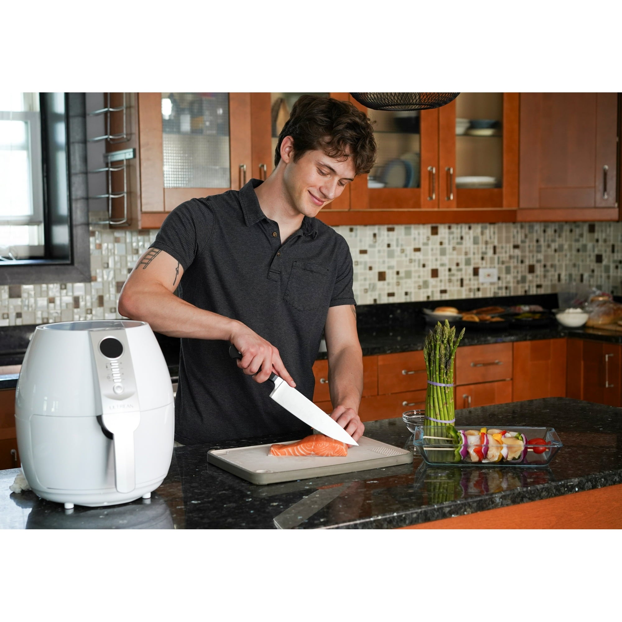 Ultrean Air Fryer, 4.2 Quart (4 Liter) Electric Hot Air Fryers Oven Oil less Cooker with LCD Digital Screen and Nonstick Frying Pot, ETL/UL Certified,1500W (White)