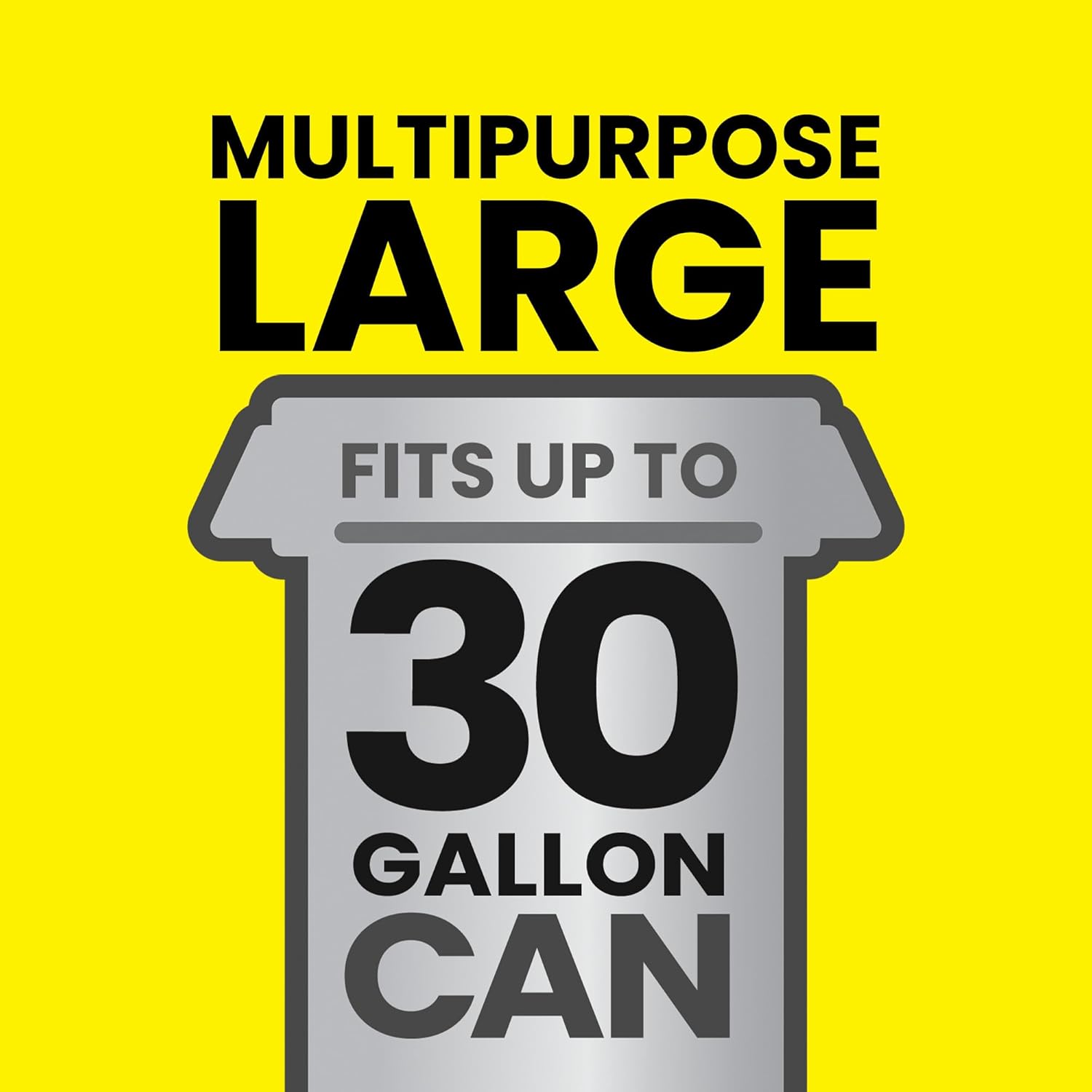 Glad ForceFlex Heavy Duty Large Trash Bags, 30 Gallon Holds 80+ lb., 6 Packs of 15 (90 total bags)