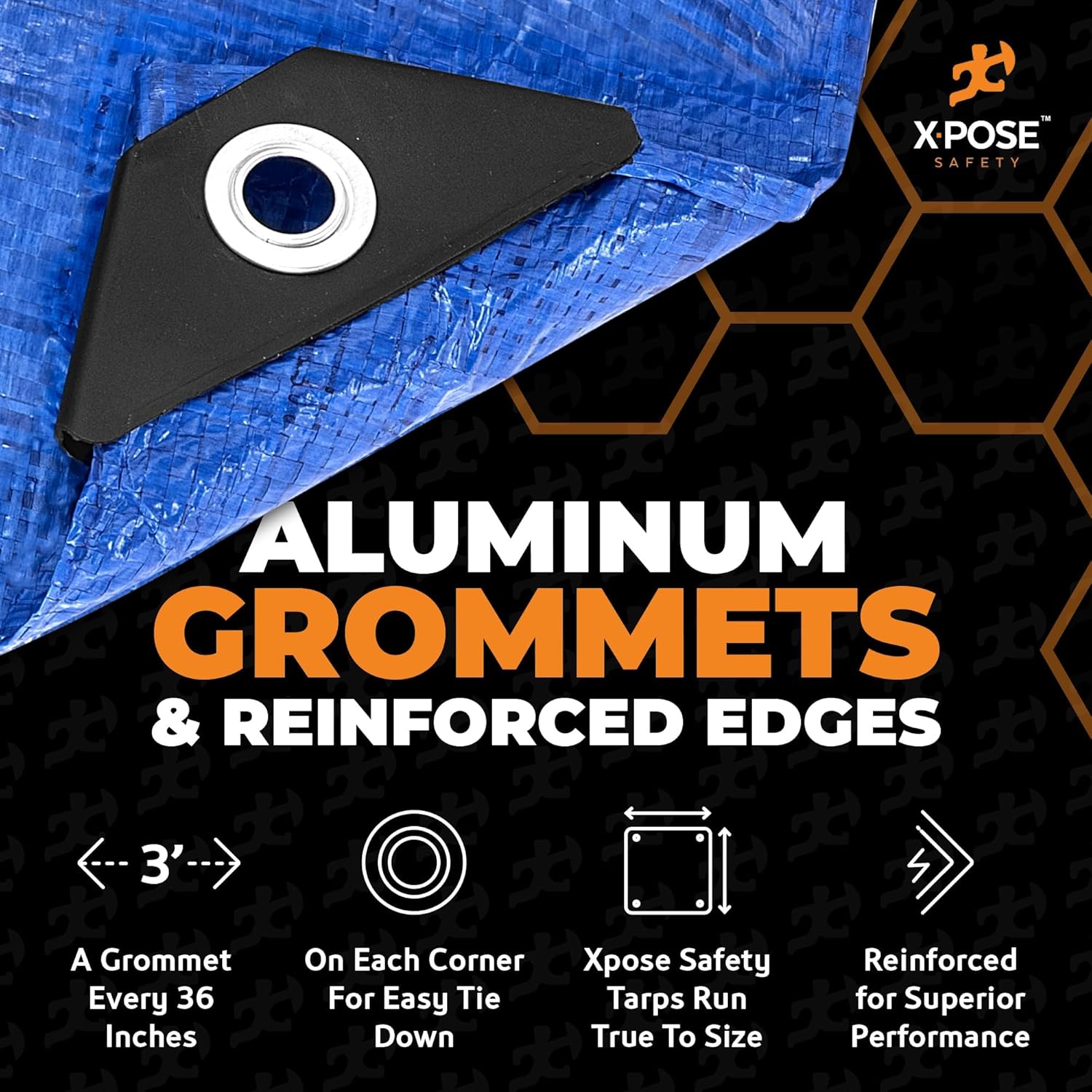 Better Blue Poly Tarp 20' x 25' - Multipurpose Protective Cover - Lightweight, Durable, Waterproof, Weather Proof - 5 Mil Thick Polyethylene