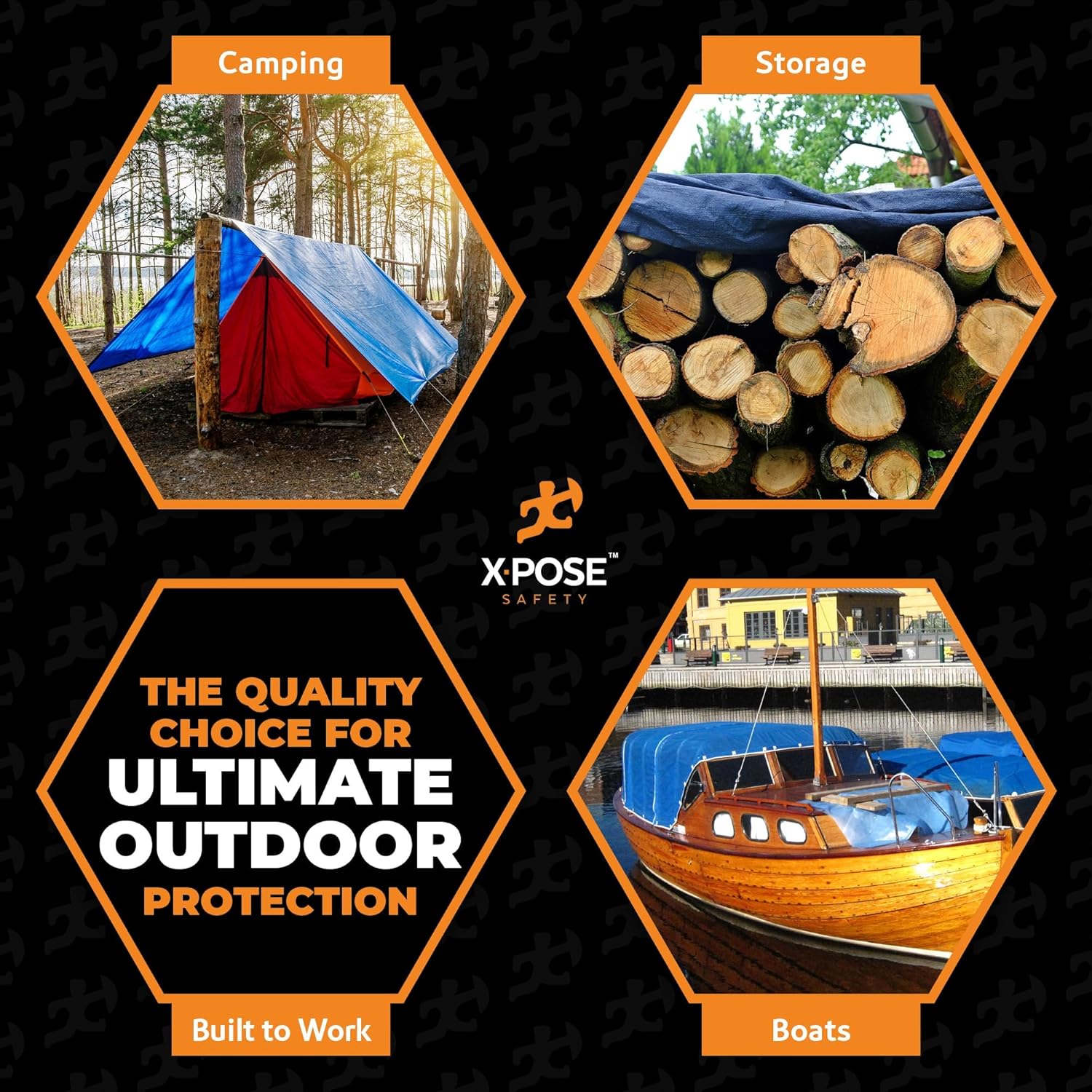 Better Blue Poly Tarp 20' x 25' - Multipurpose Protective Cover - Lightweight, Durable, Waterproof, Weather Proof - 5 Mil Thick Polyethylene