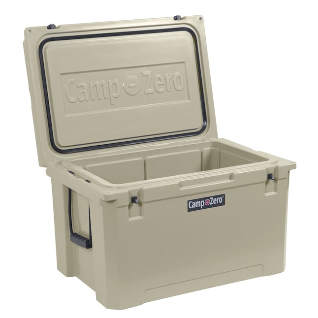 CAMP-ZERO 80 - 84.54 Qt. Premium Cooler with Molded-In Cup Holders | Beige