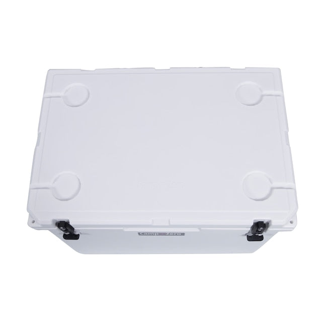 CAMP-ZERO 80 - 84.54 Qt. Premium Cooler with Molded-In Cup Holders | White