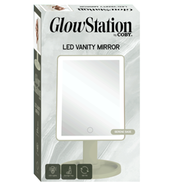 Coby Electronics LED Vanity Mirror with Pedestal
