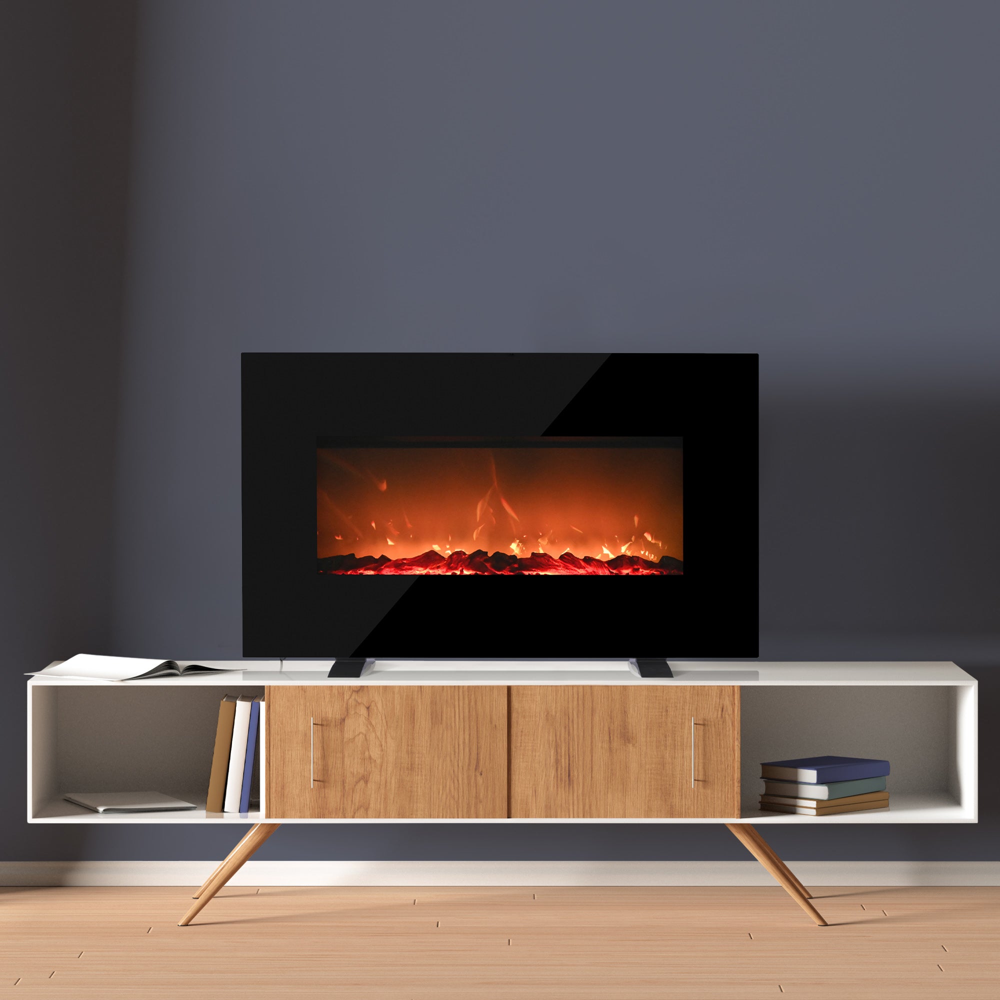 Danby Designer 38" Wall Mount Electric Fireplace in Black (DDEF03813BD13)