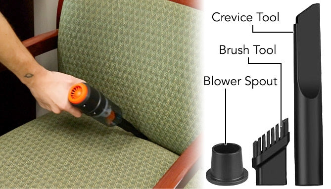 2-in-1 Cordless Blower & Vacuum Cleaner, Convertible Mini Vac for Car Home, Portable Rechargeable Dust Buster with Brush